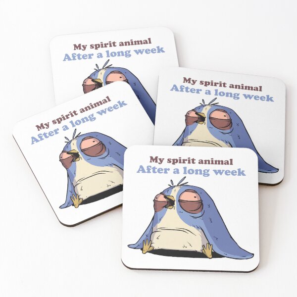 Item preview, Funny Tired Penguin Spirit Animal Meme After a Long Week designed and sold by -DEEWOLF-.