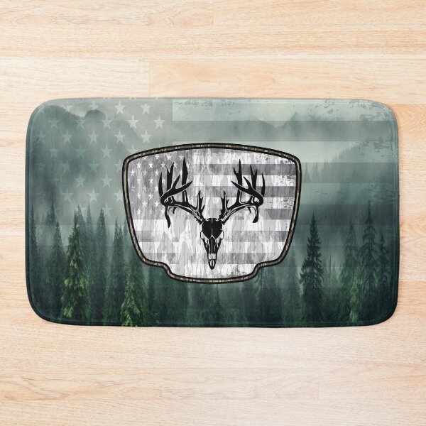 Item preview, Patriotic Deer Skull Forest Badge designed and sold by artistwill.