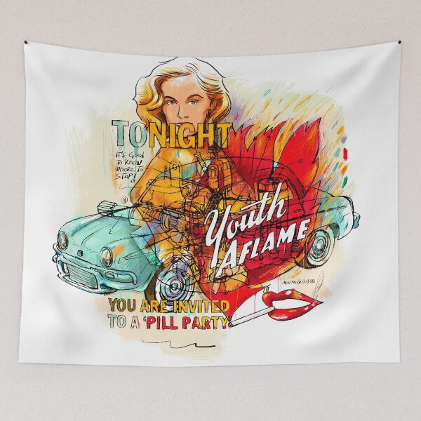 Artikelvorschau, Tonight Party – Retro Pop Art Illustration entworfen und verkauft von Matalobos / Retro Art & Classic Machines.