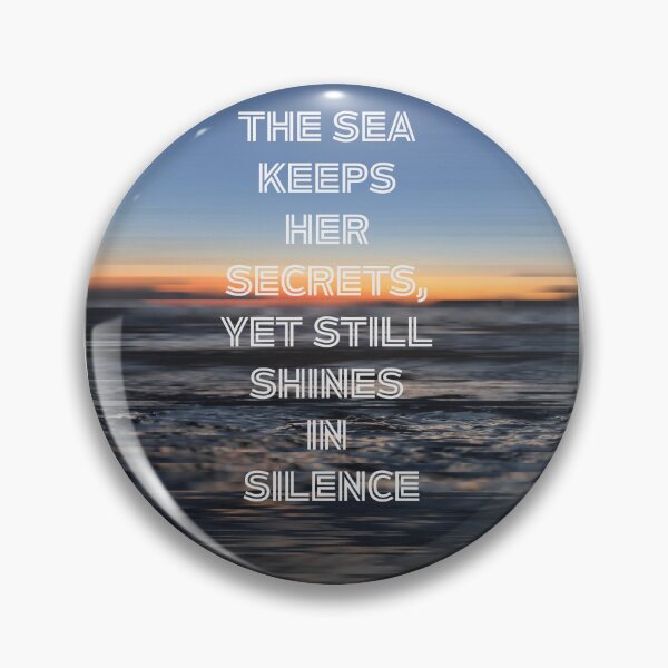 Item preview, The Sea Keeps Her Secrets – Minimal Ocean Quote Print designed and sold by beeprintbychloe.