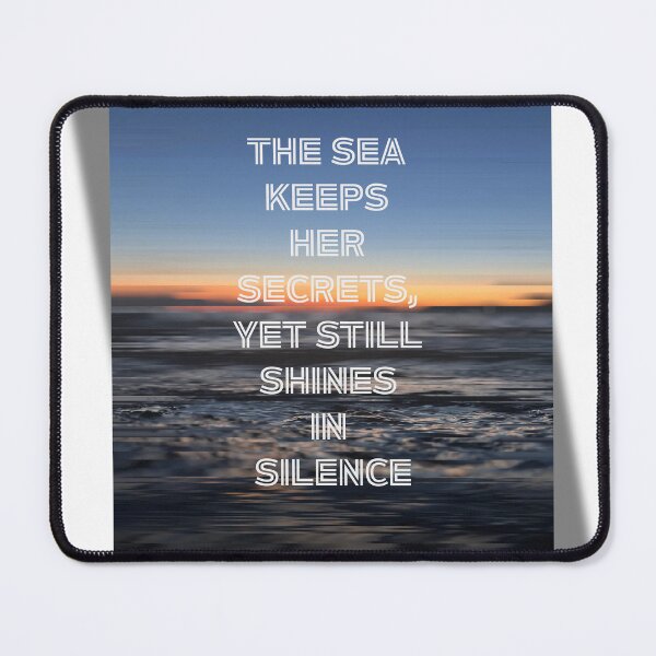 Item preview, The Sea Keeps Her Secrets – Minimal Ocean Quote Print designed and sold by beeprintbychloe.