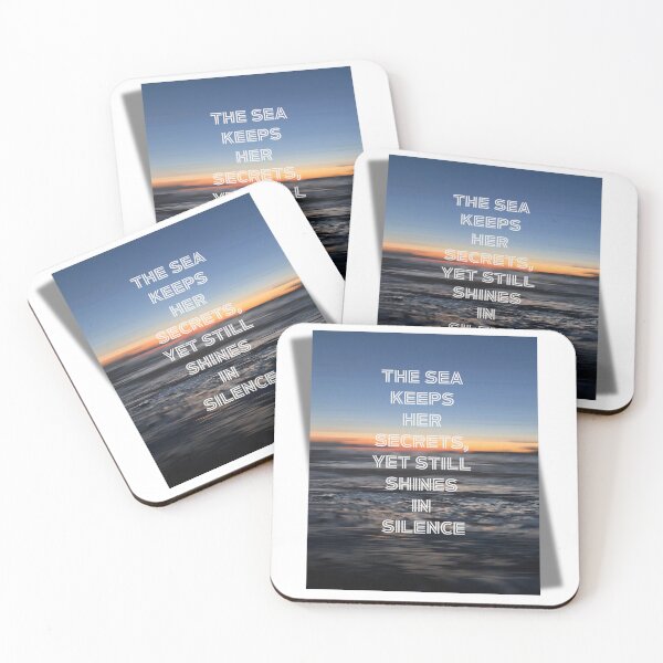 Item preview, The Sea Keeps Her Secrets – Minimal Ocean Quote Print designed and sold by beeprintbychloe.