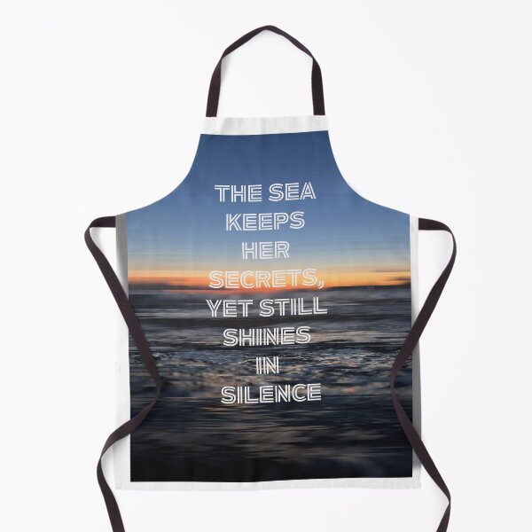 Item preview, The Sea Keeps Her Secrets – Minimal Ocean Quote Print designed and sold by beeprintbychloe.