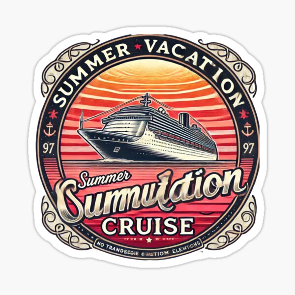 Item preview, Vintage Cruise Ship T-Shirt Design – Retro Summer Vacation Sunset Graphic designed and sold by TLG-Supply.