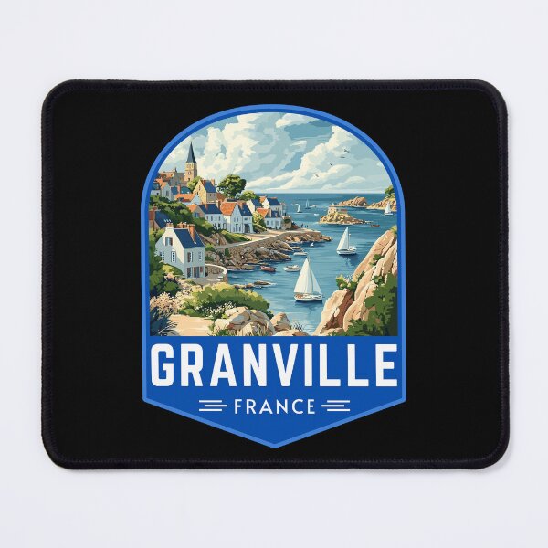 Item preview, Granville in Normandy, France Vintage Travel Art Badge designed and sold by MaateoDesign.