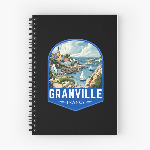 Item preview, Granville in Normandy, France Vintage Travel Art Badge designed and sold by MaateoDesign.