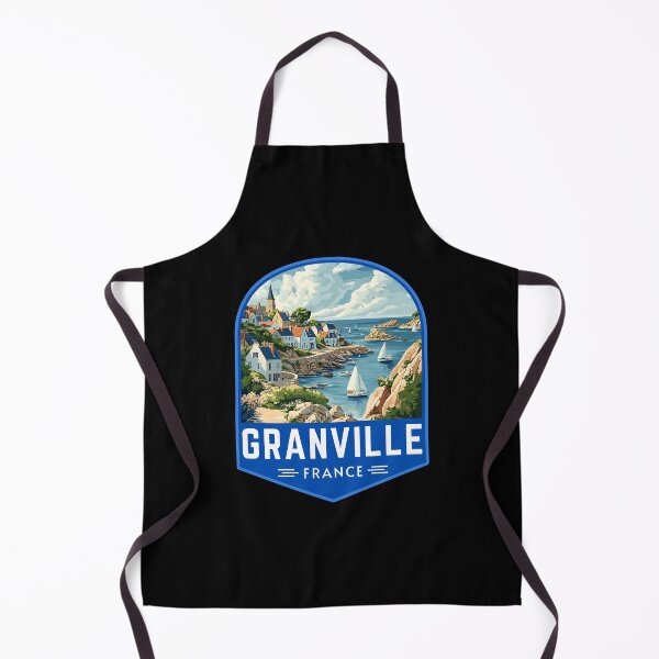 Item preview, Granville in Normandy, France Vintage Travel Art Badge designed and sold by MaateoDesign.