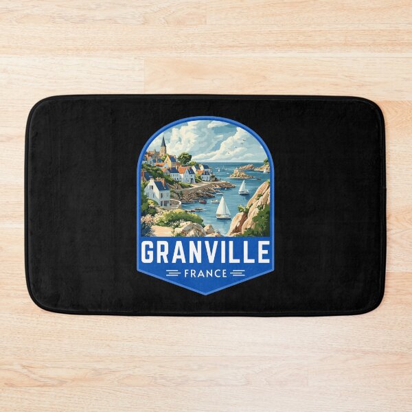Item preview, Granville in Normandy, France Vintage Travel Art Badge designed and sold by MaateoDesign.