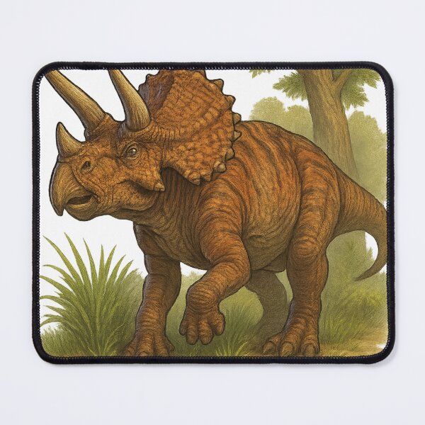Item preview, Majestic Triceratops in Lush Prehistoric Forest designed and sold by Mateusz Olczyk.