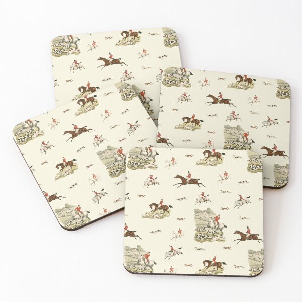 Item preview, Vintage English Country Hunting Horse Riders and Hounds  designed and sold by tanjica.
