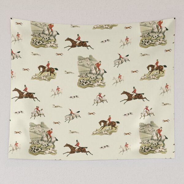 Item preview, Vintage English Country Hunting Horse Riders and Hounds  designed and sold by tanjica.