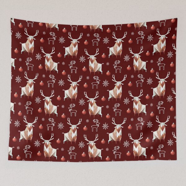 Item preview, Geometric Reindeer and Snowflake Christmas designed and sold by Anastasiia Yurevych.