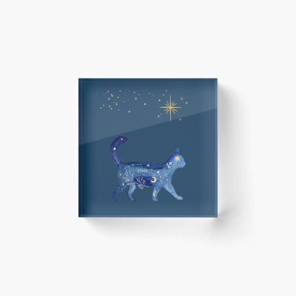 Item preview, Dreamwalker Cat Under the Stars designed and sold by Softglow-Studio.