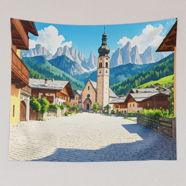 Item preview, Castelrotto (Kastelruth), South Tyrol: Bright Late Spring Morning designed and sold by LSVart.