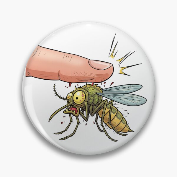 Item preview, Funny Mosquito Smash – Hilarious Cartoon Insect Attack Artwork designed and sold by Just Meaningful.