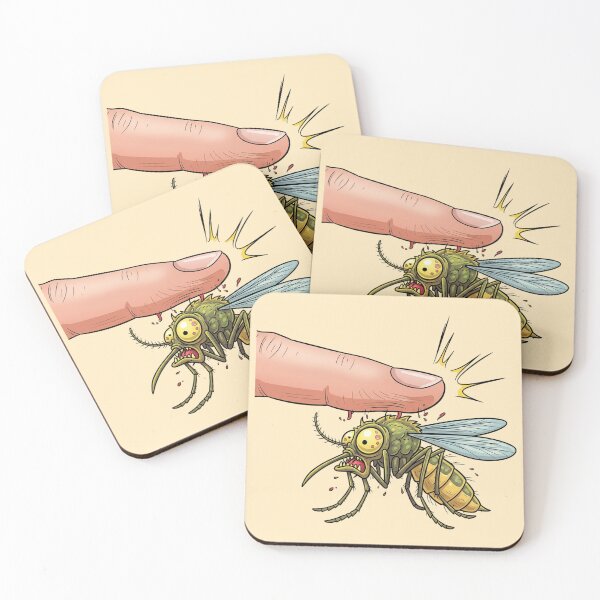 Item preview, Funny Mosquito Smash – Hilarious Cartoon Insect Attack Artwork designed and sold by Just Meaningful.