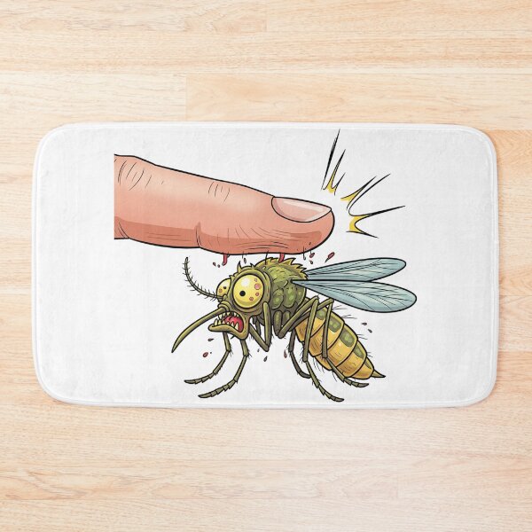 Item preview, Funny Mosquito Smash – Hilarious Cartoon Insect Attack Artwork designed and sold by Just Meaningful.