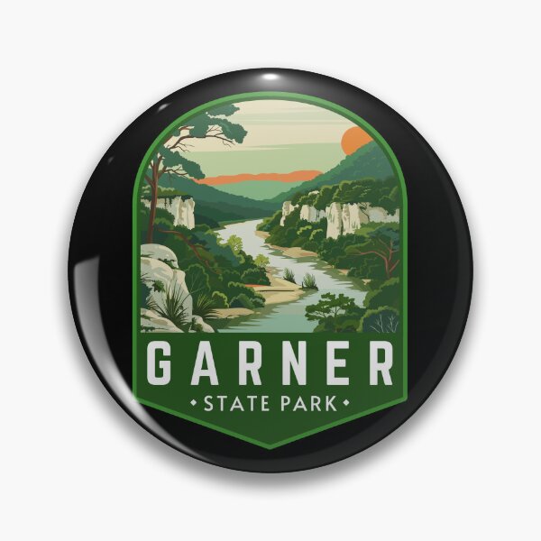 Item preview, Garner State Park in Texas, USA Vintage Travel Art Badge designed and sold by MaateoDesign.