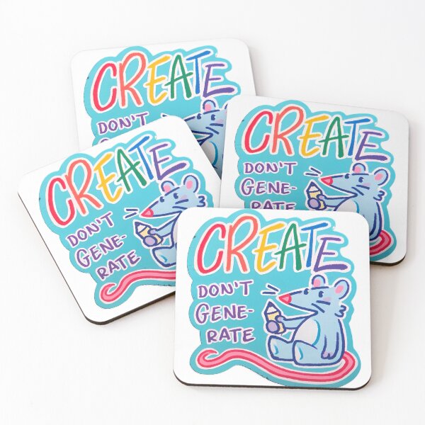 Item preview, CREATE DON'T GENERATE MOUSE | Anti-AI  designed and sold by 3005Garments.