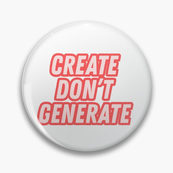 Item preview, CREATE DON'T GENERATE RED | Anti-AI  designed and sold by 3005Garments.