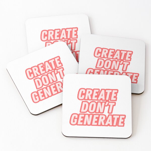 Item preview, CREATE DON'T GENERATE RED | Anti-AI  designed and sold by 3005Garments.