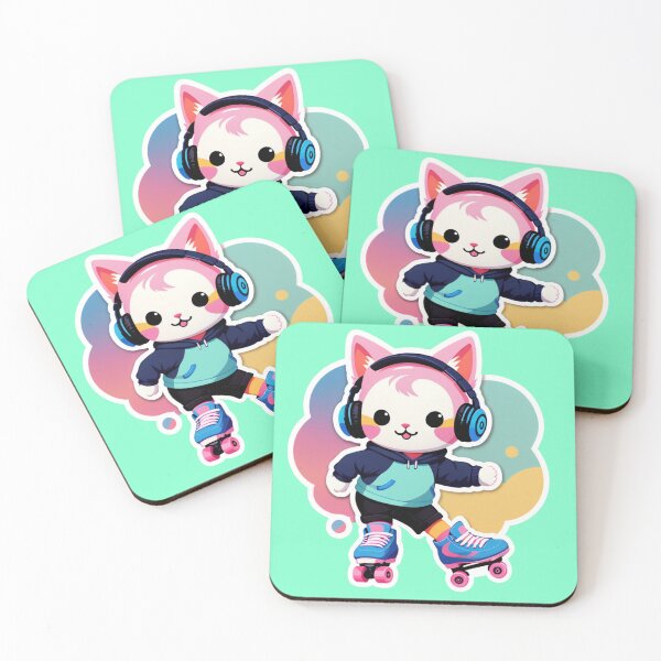 Item preview,  "Groove Kitty on Wheels" designed and sold by Pampam-stickers.
