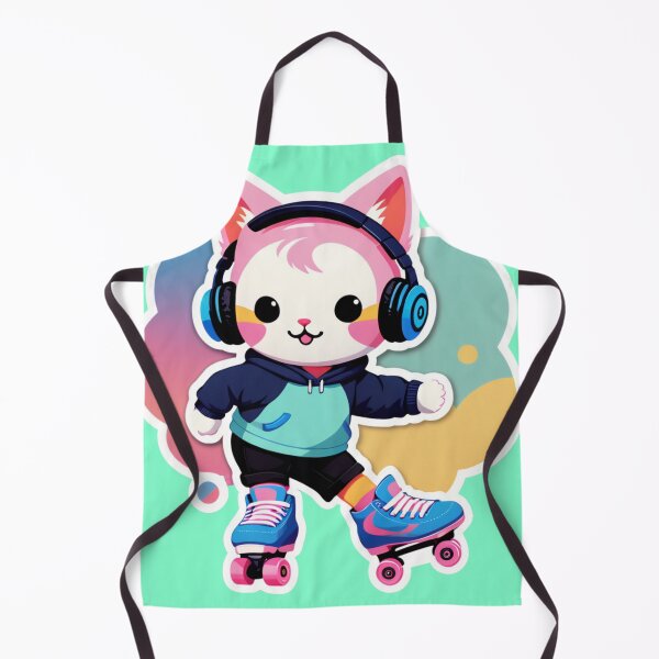 Item preview, "Groove Kitty on Wheels" designed and sold by Pampam-stickers.