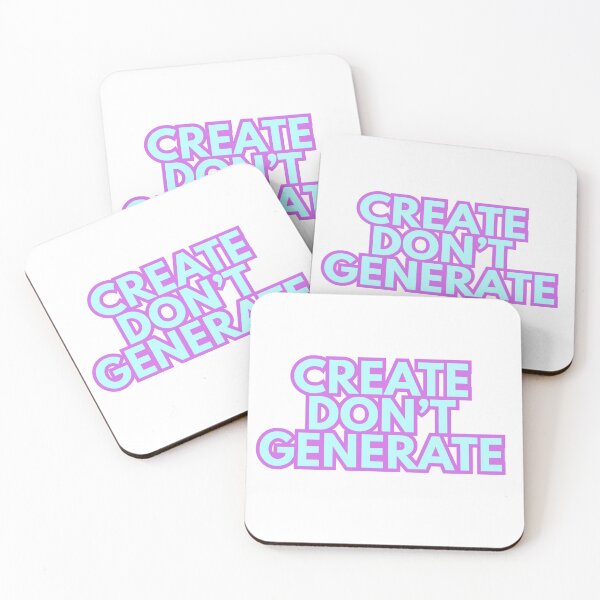 Item preview, CREATE DON'T GENERATE BLUE | Anti-AI  designed and sold by 3005Garments.