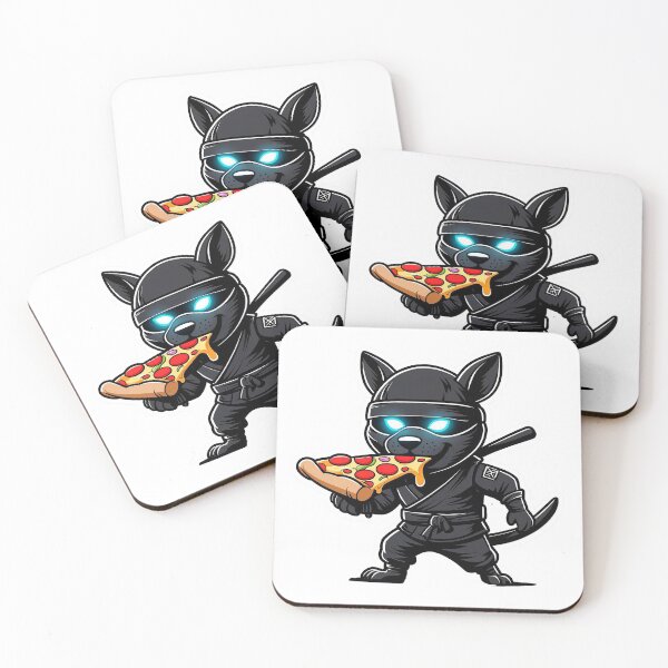 Item preview, Ninja Dog with Pizza  designed and sold by Hanisa.tt.