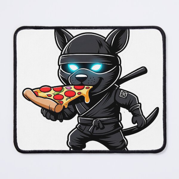 Item preview, Ninja Dog with Pizza designed and sold by Hanisa.tt.
