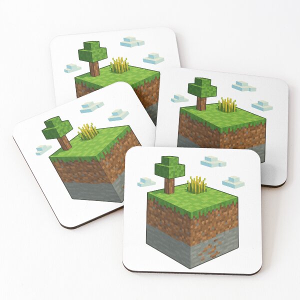 Item preview, Floating Block Island — Voxel Pixel Art Tree and Wheat Design designed and sold by LBDesignR.