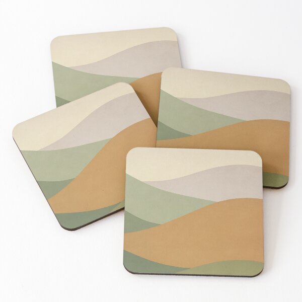 Item preview, Minimalist Abstract Landscape  Serene Earth Tones and Rolling Hills designed and sold by Lowtech.