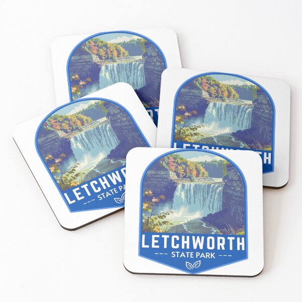 Item preview, Letchworth State Park in New York, USA Vintage Travel Art Badge designed and sold by MaateoDesign.
