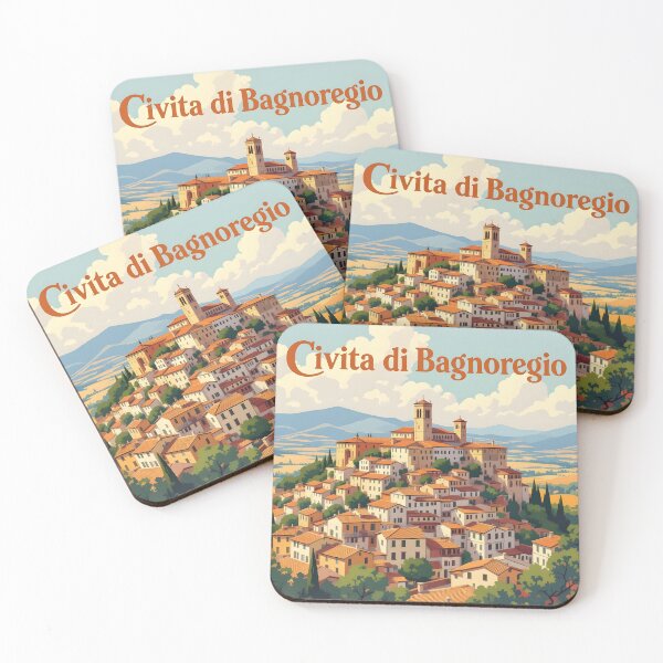 Item preview, Civita di Bagnoregio: Vintage-Style Painterly Travel Poster designed and sold by LSVart.