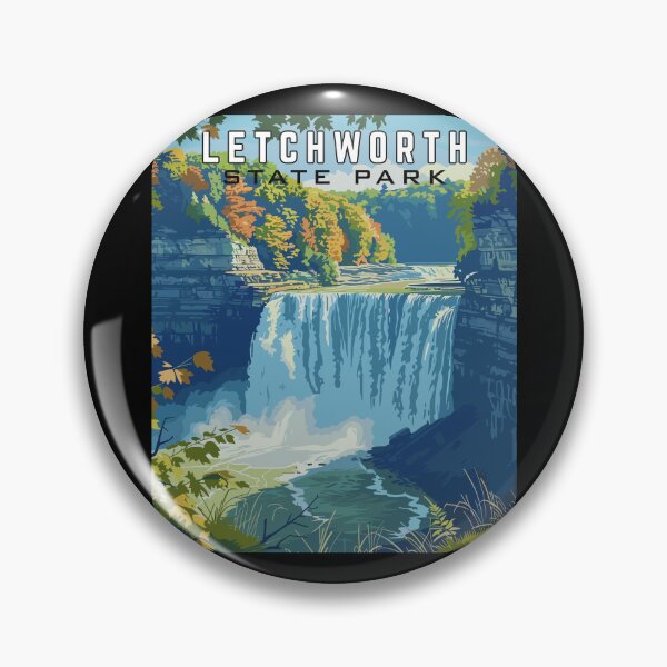 Item preview, Letchworth State Park in New York, USA Vintage Art Travel Landscape designed and sold by MaateoDesign.