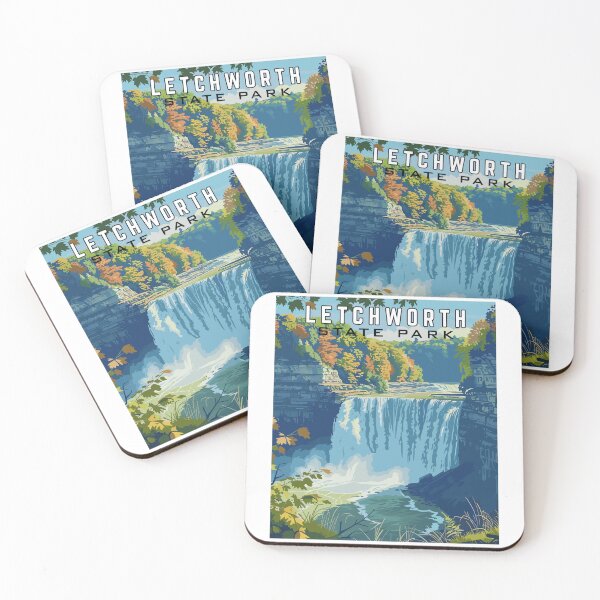 Item preview, Letchworth State Park in New York, USA Vintage Art Travel Landscape designed and sold by MaateoDesign.