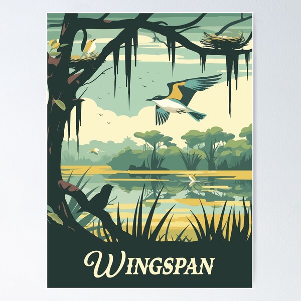 Item preview, WINGSPAN - Poster Inspired by Wingspan / Retro Board Game Poster / Wall Art Print / Fantasy, Board Game, RPG, DnD / Home Decor Gift Idea  designed and sold by RoleplayRealm.