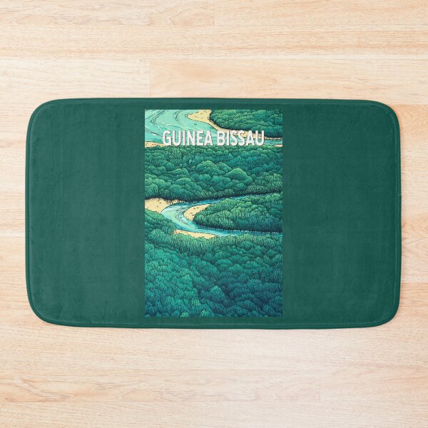 Item preview, Guinea Bissau Illustration Travel Art Vintage designed and sold by KrisSidDesigns.