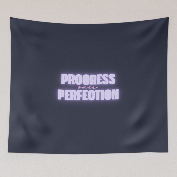 Item preview, Progress Over Perfection Motivational Purple Gradient Digital Art designed and sold by JaiRoseDesigns.
