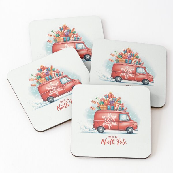 Item preview, North Pole Gift Van – Watercolor Christmas Delivery Truck designed and sold by Iras-Art-Corner.
