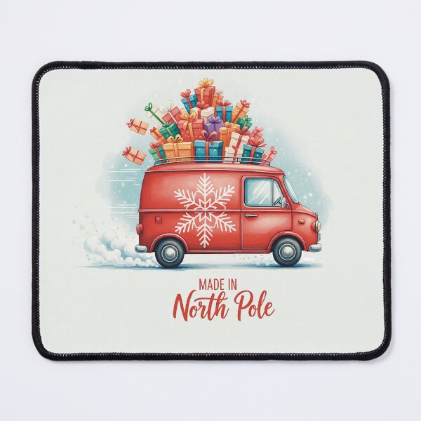 Item preview, North Pole Gift Van – Watercolor Christmas Delivery Truck designed and sold by Iras-Art-Corner.