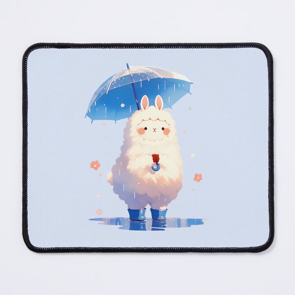 Item preview, Cute Llama in the rain designed and sold by WoollenLlama.