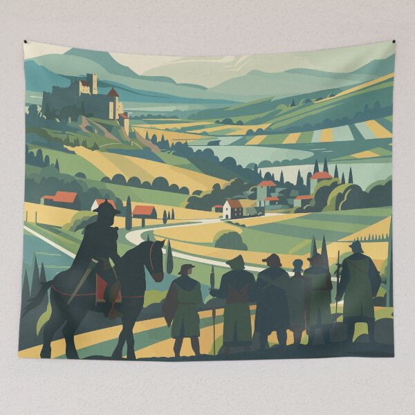 Item preview, CARCASSONNE - Póster inspirado / Póster de juego de mesa retro / Impresión de arte de pared / Fantasía, juego de mesa, RPG, DnD / Idea de regalo de decoración del hogar designed and sold by RoleplayRealm.