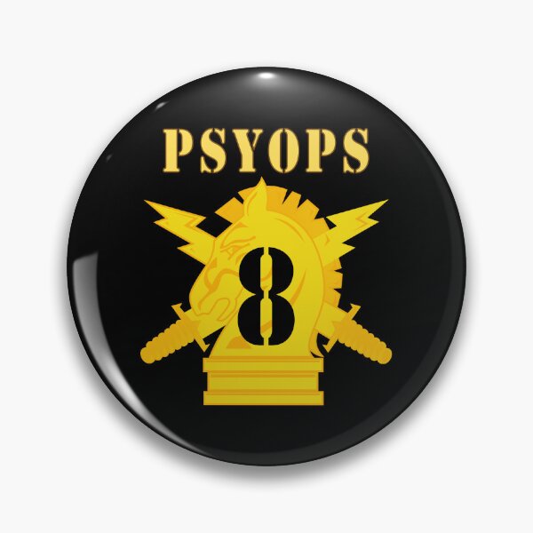 Item preview, Army - PSYOPS w Branch Insignia - 8th Battalion Numeral - Line X 300 designed and sold by Military Insignia Products.