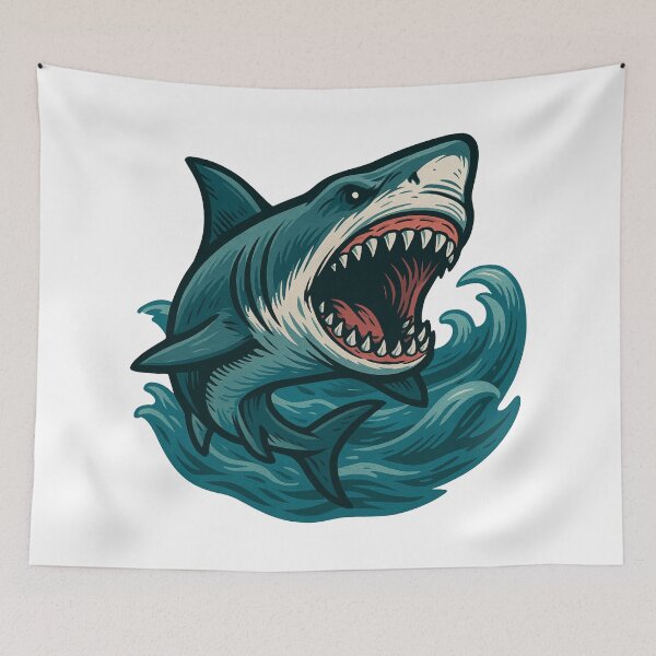 Item preview, Megalodon Shark Prehistoric Sea Monster Art designed and sold by Vendeloc.
