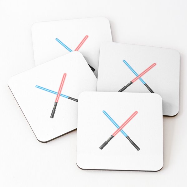 Item preview, Crossed Lightsabers – Red vs Blue designed and sold by Muggleswelcome.