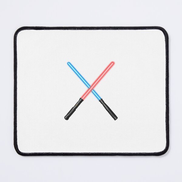 Item preview, Crossed Lightsabers – Red vs Blue designed and sold by Muggleswelcome.