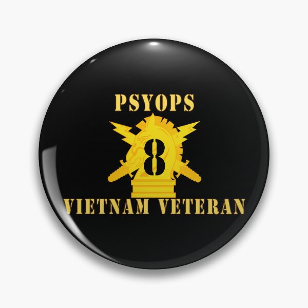 Item preview, Army - PSYOPS w Branch Insignia - 8th Battalion Numeral - w Vietnam Vet  Below X 300 designed and sold by Military Insignia Products.