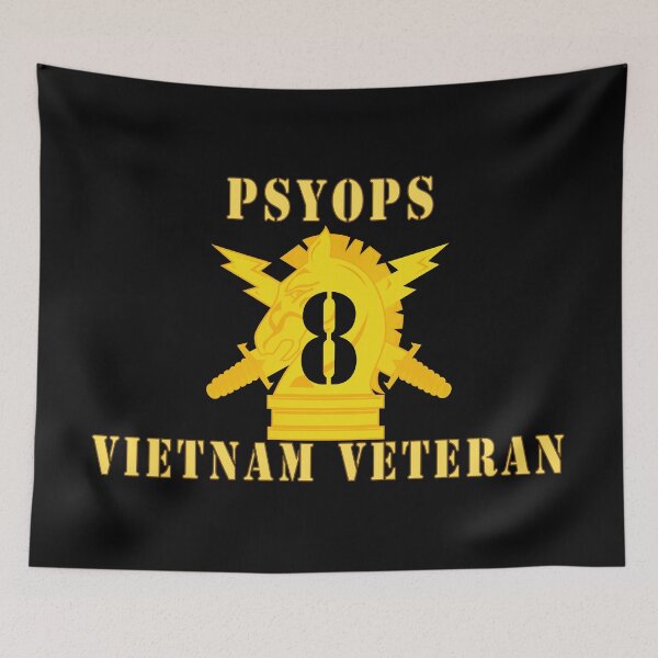 Item preview, Army - PSYOPS w Branch Insignia - 8th Battalion Numeral - w Vietnam Vet  Below X 300 designed and sold by Military Insignia Products.
