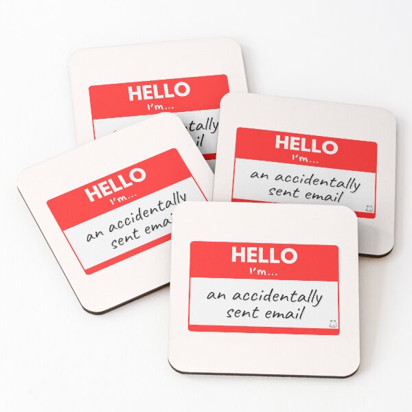 Item preview, Hello I'm An Accidentally Sent Email – Red designed and sold by buglevel.